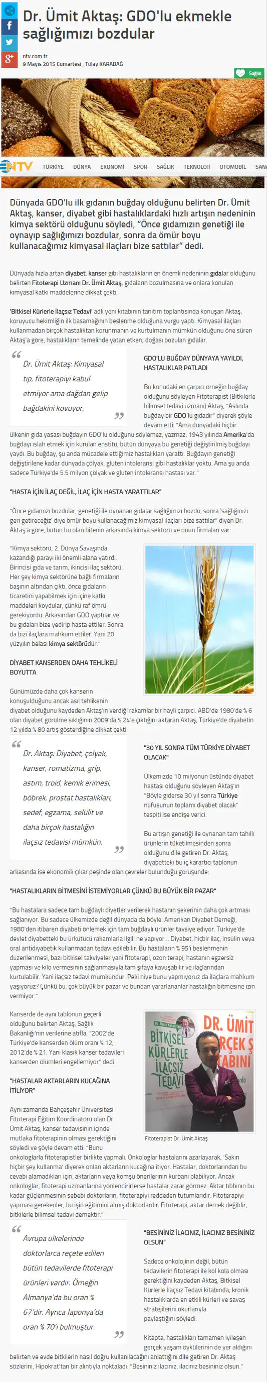 GDO’lu Ekmekle Sağlığımızı Bozdular
