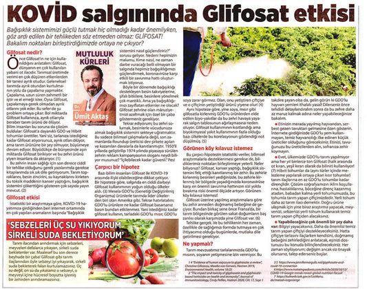 Covid Salgınında Glifosat Etkisi / Milliyet