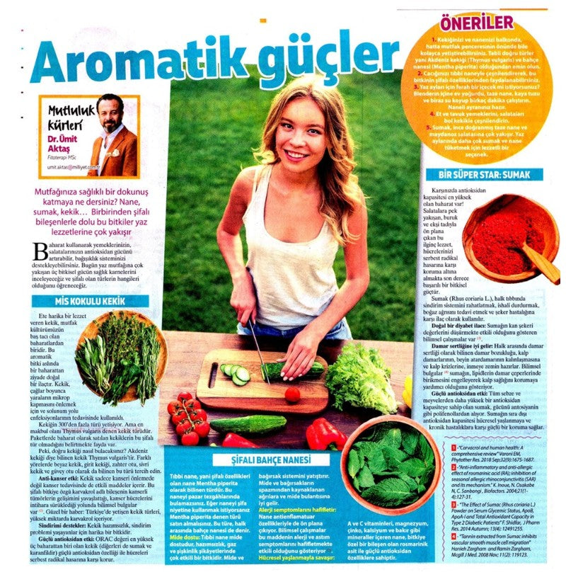 Kekik, Nane Ve Sumağın Sağlık Karnesi