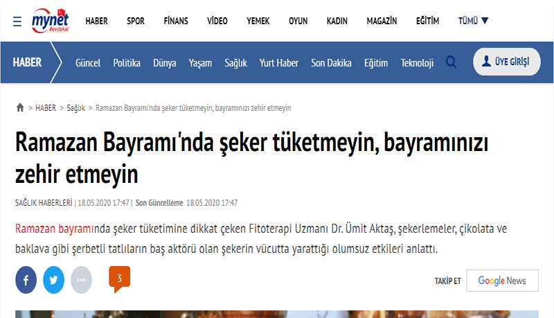 Şeker zehirdir bayramınızı zehir etmeyin! / Mynet.com.tr