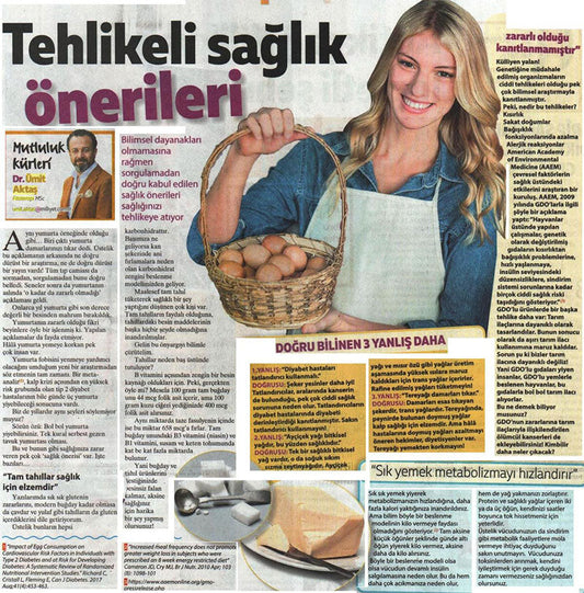 Tehlikeli Sağlık Önerileri / Milliyet Pazar