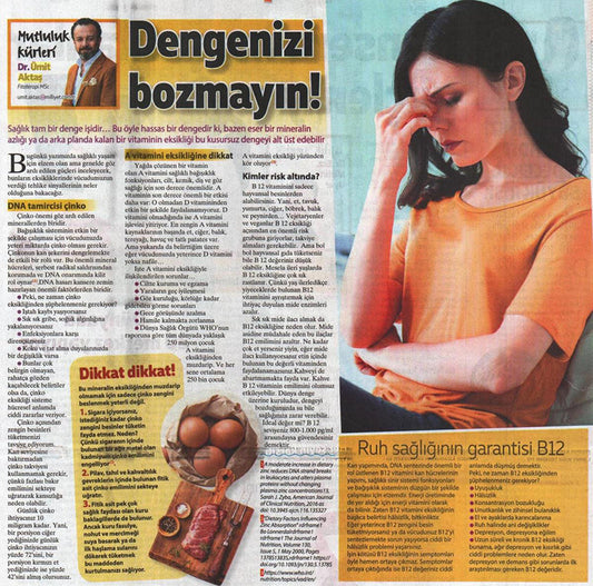 Vitamin Eksikliği Dengenizi Bozar / Milliyet Pazar